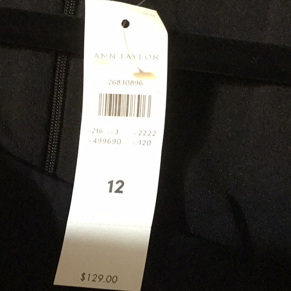 Black Ann Taylor sleeveless dress sz 12 NWT - Picture 7 of 7